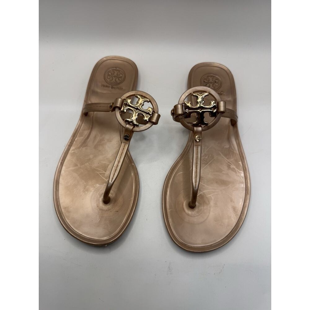 Tory Burch Mini Miller Jelly Sandal Thongs Rose/Gold Size 5